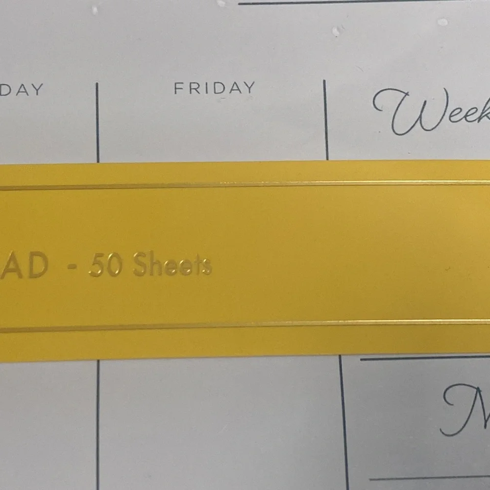 New Kohls Undated Weekly Calendar Planner Notepad 50 Sheets
